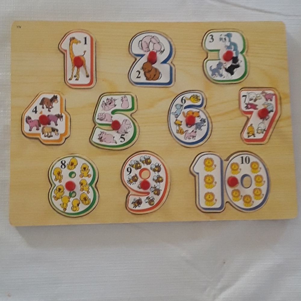 Wooden Toy Number Puzzle